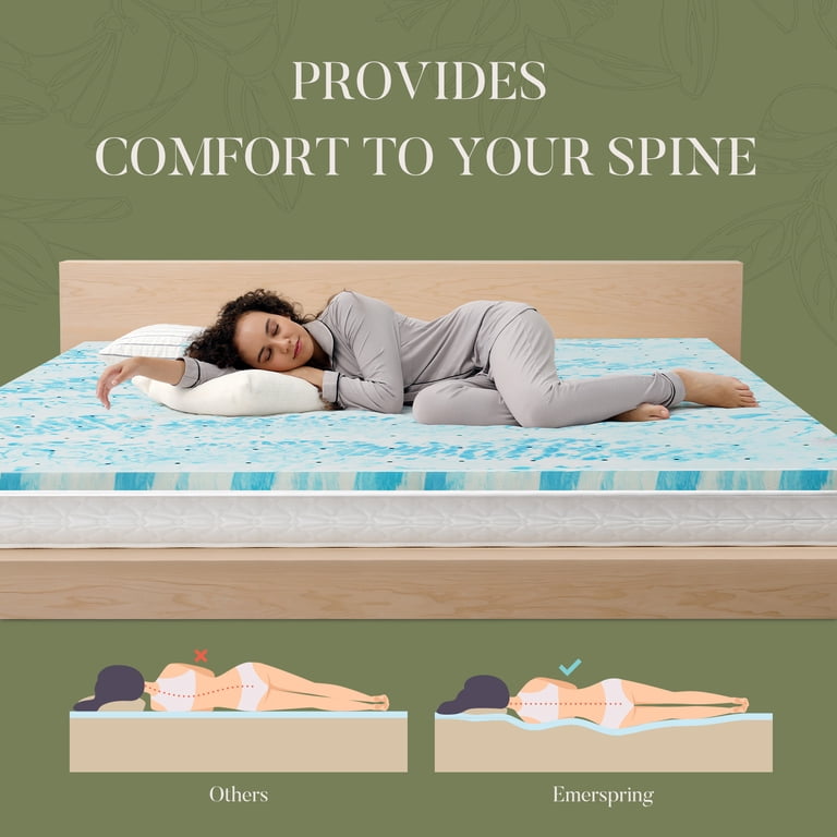 CONCETTA 3" Cool Gel Memory Foam Mattress Topper, Queen photo 5
