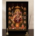 thumbnail image 6 of IBA Indianbeautifulart Nav Durga Picture Frame Religious Poster Black Wall Frame Deity Photo Frame Wall Decor&nbsp;For Home/ Office/ Temple-6 x 8 Inches, 6 of 7