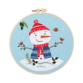 thumbnail image 3 of Kit de Inicio de bordado de Navidad, punto de cruz, Navidad, adultos, accesorios de decoración del hogar, aro de bordado, artesanía a mano Muñeco de nieve, 3 of 9
