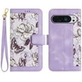 thumbnail image 3 of Designed for Google Pixel 7 Wallet Case Cute for Women, Premium PU Leather Flip Kickstand Cover with Card Holder [Long Crossbody Strap + Short Wrist Lanyard] Magnetic Closure Phone Case,Purple, 3 of 10