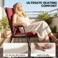 thumbnail image 4 of Outsunny Coussins de Chaise de Patio, Ensemble de 4, Coussins de Chaise Longue, Rouge Vin, 4 of 10