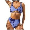 thumbnail image 1 of Bikini cómodo para mujer, traje de baño de dos piezas calado sólido, conjunto de ropa de playa OAVQHLG3B Store  lin121212, 1 of 4