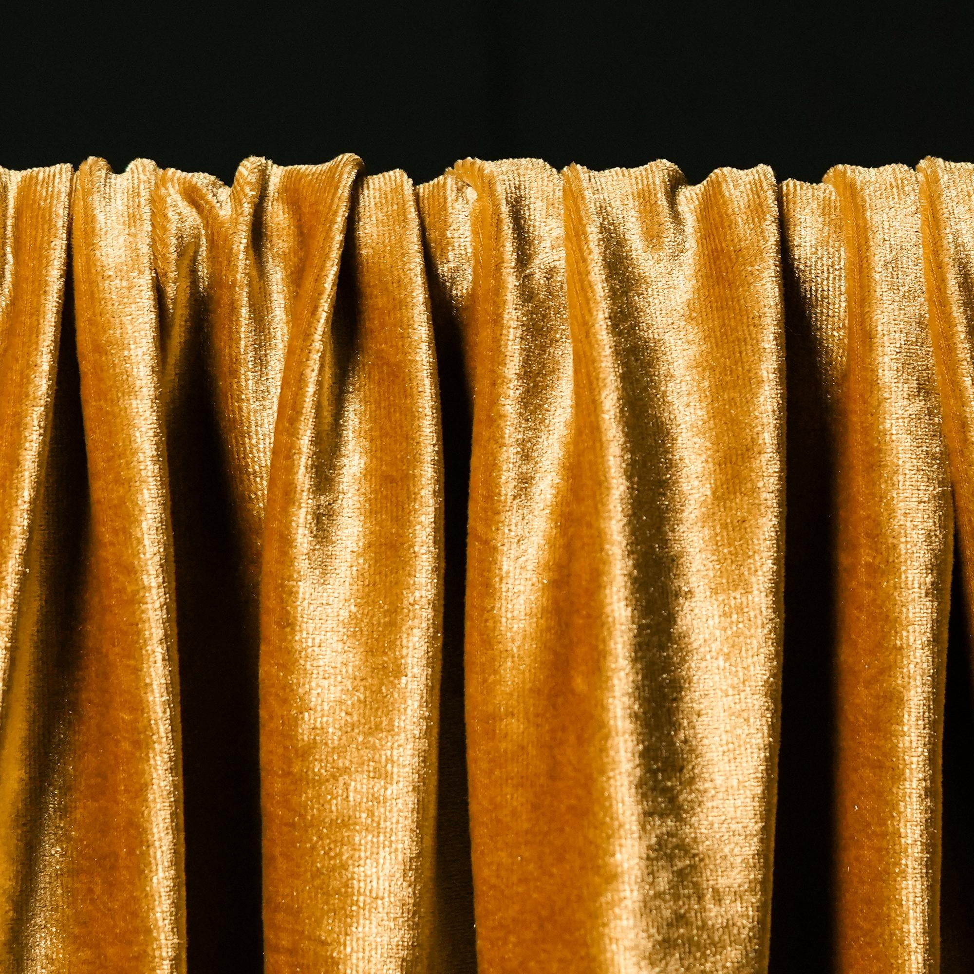 Ice Fabric Stretch Velvet Fabric by the Yard - 60" Wide Soft Stretchy Fabric for Sewing Clothes, Apparel, Costume, Crafts - 90% Polyester 10% Spandex - Antique Gold - 10 Yards