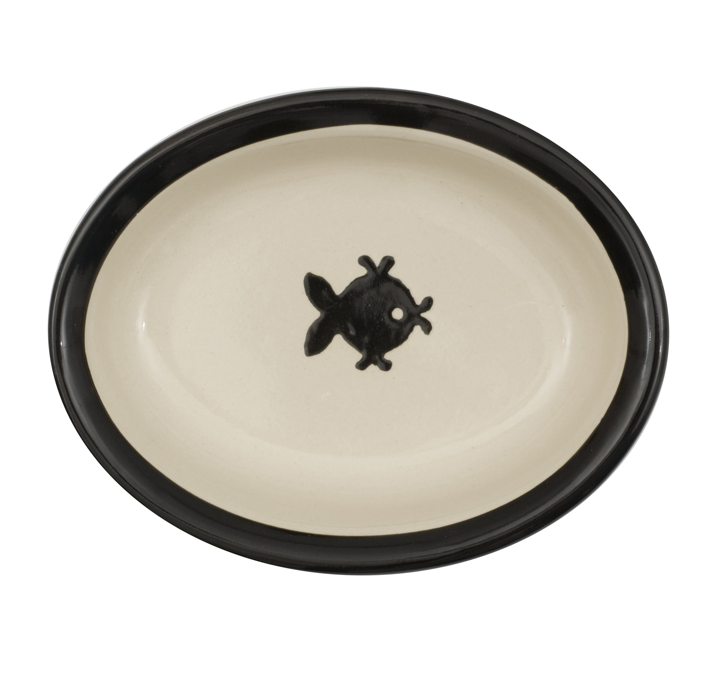 PetRageous Designs Pet Bowl, Black, 6.25 "