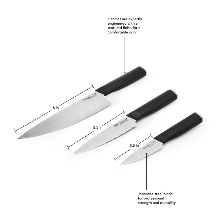 Marco Almond KYA39 12-Piece Black Kitchen Knife Set, Black Chef Knives with  Sharp Blades,Blade Guards,Stainless Steel,Dishwasher Safe 