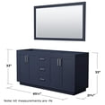 thumbnail image 4 of Wyndham Collection Miranda 66" Plywood Double Bathroom Vanity in Blue/Nickel, 4 of 5
