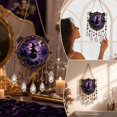 thumbnail image 5 of Halloween Crystal Wind Chime, Lightweight Acrylic Build, Silent Swaying Beads, Spooky Motif, Easy Window Wall Hanging (Witch), 5 of 7