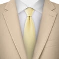 thumbnail image 3 of Jacob Alexander Men's Solid Color 2.75 inch Width Slim Neck Tie - Yellow, 3 of 8