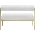 thumbnail image 3 of Meridian Furniture Carly Cream Vegan Leather Bench, 3 of 9