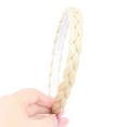thumbnail image 5 of DIGUAN Headband Synthetic Hair Plaited Headband Braid Braided without Teeth Hair Band Accessories for Women Girl Wide 0.6 Inch (Thin-light blonde), 5 of 6