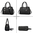 thumbnail image 4 of Bolso de mano para mujer, bolso de mano de piel sintética, bolso cruzado, bolso de hombro, bolsos con asa impermeable para viajes, compras y trabajo, 4 of 5