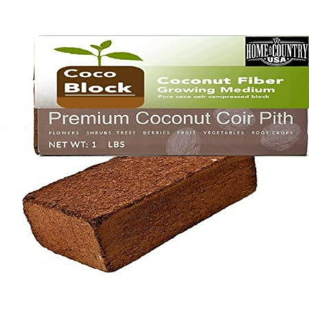 Home and Country USA Coco Brick Organic Coconut Coir Pith Soil