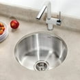 thumbnail image 3 of Houzer Club 18 in Stainless Steel Undermount Single Round Bowl Bar Sink with Strainer - CF-1830-1, 3 of 8