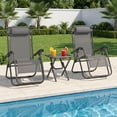 thumbnail image 2 of Outsunny Ensemble de Chaises à Gravité Zéro avec Table Pliante et Plateaux Porte-Gobelet Gris, 2 of 10