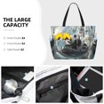 thumbnail image 3 of Daiia Panda In Futuristic City Beach Travel Bag - Water-Resistant Beach Bag, Lightweight Tote with 7 Pockets for Women and Men - Gym,Pool,Camping,Reusable Grocery Bag, 3 of 7