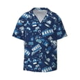 thumbnail image 6 of Kdxio Men's Hawaiian Shirt for Men Short Sleeve Shirt Blue Bus Summer Casual Holiday Beach Button Down T-Shirts, 6 of 7