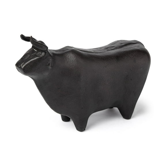 Black Cast Aluminum Bull DÃ©cor Piece