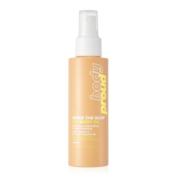Body Proud Serve the Glow Body Oil with Vitamin C & E, 4.06 fl oz
