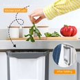 thumbnail image 2 of Poubelle de Cuisine en plastique pliable fixée au mur pour porte de placard poubelle suspendue 8L (blanco), 2 of 5