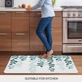 thumbnail image 5 of Teal Ombre Botanical Door Mat&nbsp;Indoor Outdoor Entrance, Non Slip Rug for Kitchen Bathroom Entryway Rug, Watercolor Pastoral Leaf Washable Doormat Floor Mat for Office Home Decor 20x31.5 Inch, 5 of 8