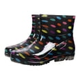 thumbnail image 2 of IEMIEMIEM Women's Short Rain Boots Ankle Rain Boots Waterproof Wide Calf 2026 Garden Shoes Lightweight Anti-Slipping Rubber Shoes for Outdoor Multicolor 7 Wide, 2 of 5