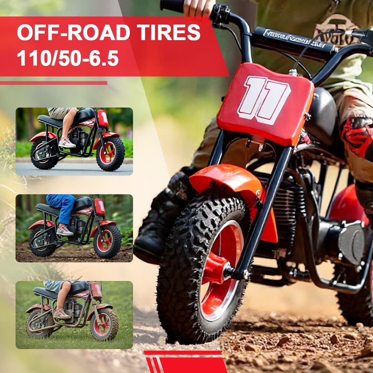 TOXOZERS Mini Bike,50cc Dirt Bike with Plush Seat,2-Stroke Mini Motor-cycle for Ages 8+,20mph Max Speed,180 lbs Weight Limit