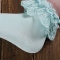 thumbnail image 4 of SPRING PARK 1 Pair Women Ankle Socks, Lace Ruffle Frilly Comfortable Cute Cotton Socks Ladies Girl Princess Lace Socks, 4 of 7