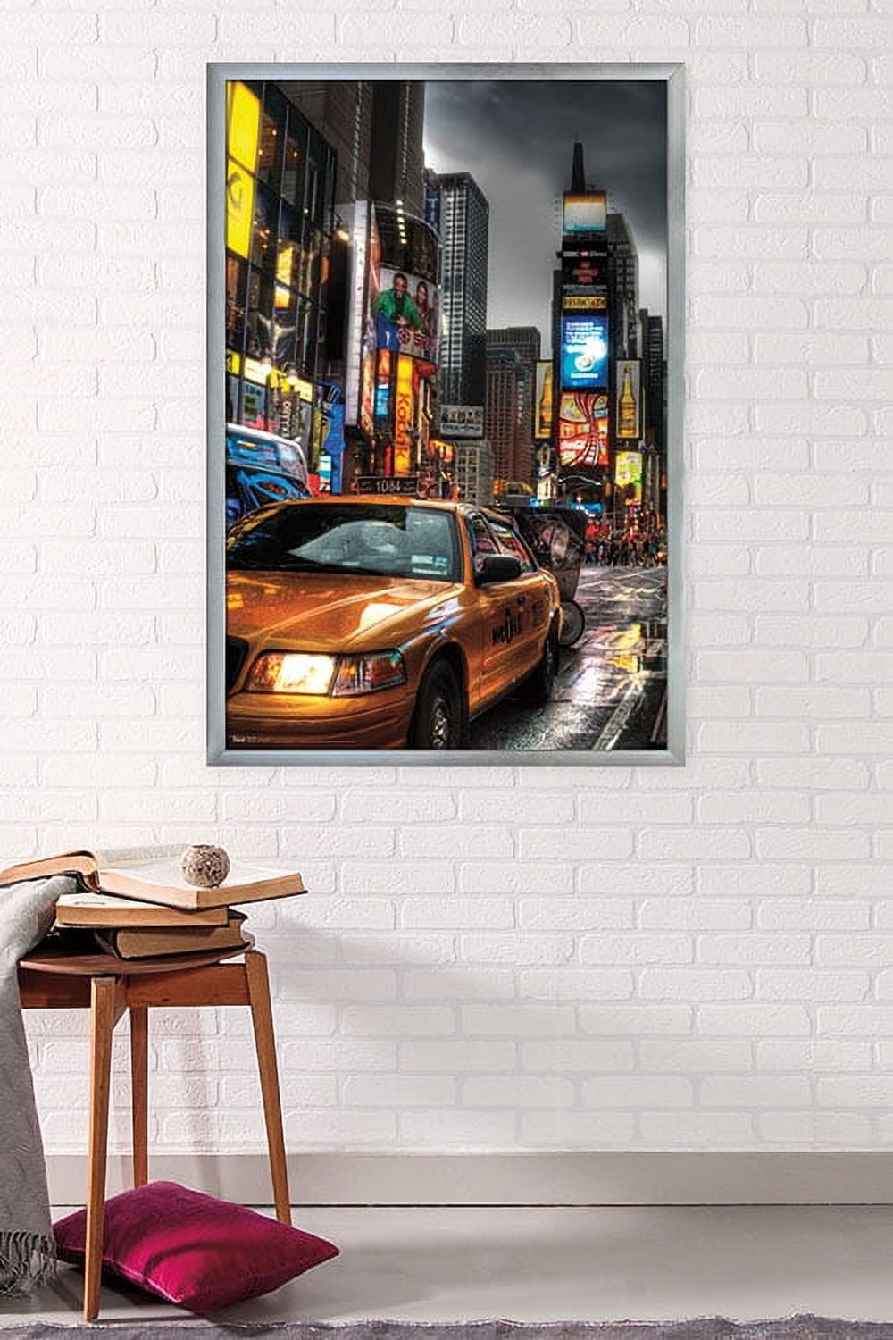 New York - Times Square Wall Poster, 22.375" x 34", Framed