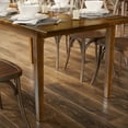 thumbnail image 5 of Flash Furniture Henry 72" Commercial Grade Solid Wood Rectangular Dining Table with Hideaway 12 Inch Extension Panel and Seating for 6-8 Adults in Matte Brown, 5 of 18