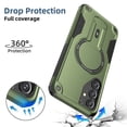 thumbnail image 7 of Dteck for Samsung Galaxy A54 5G Phone Case with Built-in Kickstand, for Galaxy A54 Magnetic Case Compatible with MagSafe, Heavy Duty Protection Shockproof Case for Samsung A54 5G,Green, 7 of 7