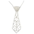 thumbnail image 4 of CUITING Crystal Rhinestone Neck Tie Long Narrow Necktie Necklace Party Costume Accessory, 4 of 17