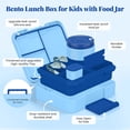 thumbnail image 5 of Bento Lunch Box Set for Kids with 9.5oz Soup Thermo Leak-Proof Lunch Food Container with Insulated Hot Food Jar for Kid Toddler Girls Boys Teens to School,Travel Blue, 5 of 8