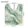 thumbnail image 3 of Toilet Rug U-Shaped Bathroom Rugs Non-Slip Soft Plush Machine Washable Contour Bath Mat Soft Green Marble 24x20, 3 of 9