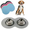 Slow Feed Dog Bowls Stainless Steel Dog Pad Holder Silicone Elevated