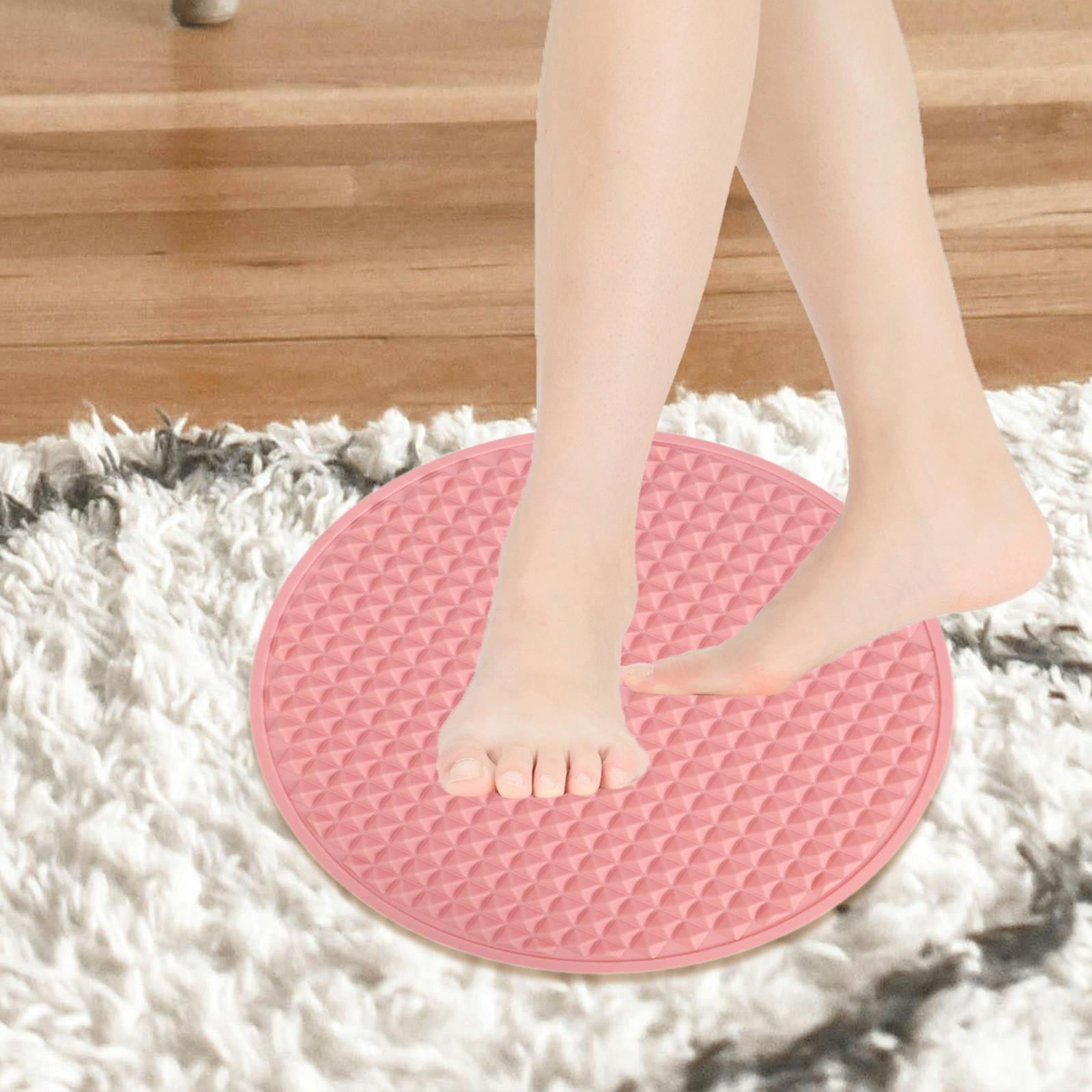 Serenable Acupressure Mat Foot Massage Folded Water Resistant Walk Massagers Massage Blanket for Household Living Room Office Travel Pink