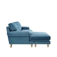 thumbnail image 4 of Lela Sofa Teal Velvet  Upholstered Sinuous Spring, 4 of 7