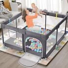 Dripex Foldable Baby +Toddler Large Foldable Playpen 71"x71" Deeper Grey