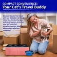 thumbnail image 2 of Pet Fit For Life - Vibrant Collapsible Travel Cat Litter Box - Portable, Foldable, Compact Design with Bonus Water Bowl - Ideal for Car & Camping - Reusable, Cats Safe - Coral, (16"x12"x5"), 2 of 7