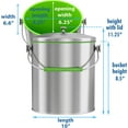 thumbnail image 7 of iTouchless Titanium 1.6 Gallon Oval Compost Bin with AbsorbX Odor Filter, Countertop Trash Can, 7 of 7