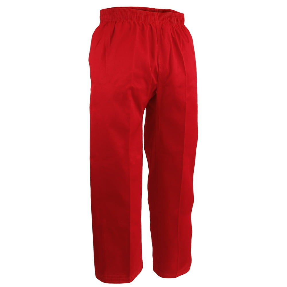 NEW Karate Taekwondo PANTS Martial Arts Uniform Red Gi Pants - Walmart ...
