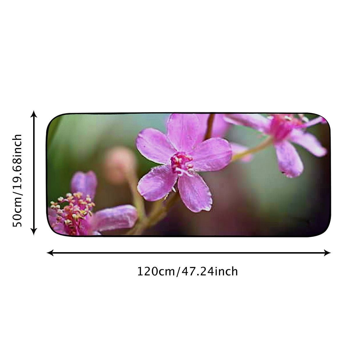 Heduofu Decorative Door Mat, Door Mat with Non-Slip Rubber Backing, Easy Cleaning, Traps Dirt, Rug for Entry, Patio, Garage  - Orchid Flowers Plant Small Flower Spring 19.68*47.24 in