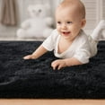 thumbnail image 4 of Super Soft Shaggy Rug Bedroom Carpets 5x8 Feet Black Modern Indoor Plush Area Rugs for Living Room Dorm Home Office, 4 of 6