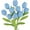 Light Blue, variant on Dalrosia 10PCS Crochet Tulips Flowers Artificial Flowers Bouquet Handmade Knitted Tulip Bouquets with Leave and Long Stem for Home Centerpieces Decor Valentine's Day Wedding Anniversary