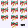 thumbnail image 2 of Lazos con campanas de 5,5x3,5 cm para decoración navideña, tela para regalo, adorno de árbol de fiesta, Corona Roja, 2 of 4