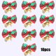 thumbnail image 3 of Lazos con campanas de 10 piezas, 5,5x3,5 cm, decoraciones artesanales, tela para regalo, adorno de árbol de fiesta, Corona Roja de Navidad, 3 of 3
