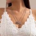 thumbnail image 4 of LYMAYTER Collier en Alliage Collier pour Femmes - Double Couche, Pendentif Étoile, Style Froid, 4 of 7