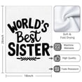 thumbnail image 3 of 2 Pcs Funny Kitchen Towels,World’s Best Sister Microfiber Dish Towels,Kitchen Tea Towels,Kitchen Towel Set (18" X 26"), 3 of 3