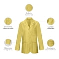 thumbnail image 4 of Panda Uniform by HeedFit Men's 31" Lab Coat Custom Fit, 10XL, Yellow, 4 of 6