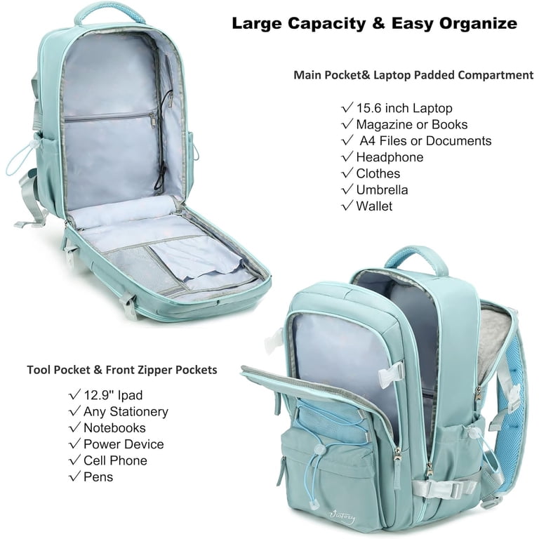 AO ALI VICTORY Travel Backpack for Women Men 17 Inch Laptop Backpacks with USB Port Carry on Bag Airline Approved Large College School Bookbags