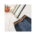 thumbnail image 6 of INSPIRE CHIC Women's Rhinestone Buckle Belts, Decorative Elegant Faux Leather Waistband Belt for Jeans Pants Dresses 41.3x1.1" White, 6 of 6